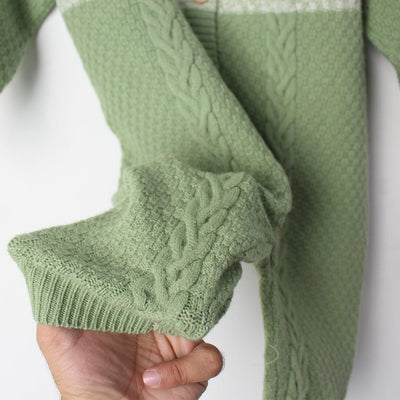 Cozy Green Themed Winter Kids Romper Romper Iluvlittlepeople 