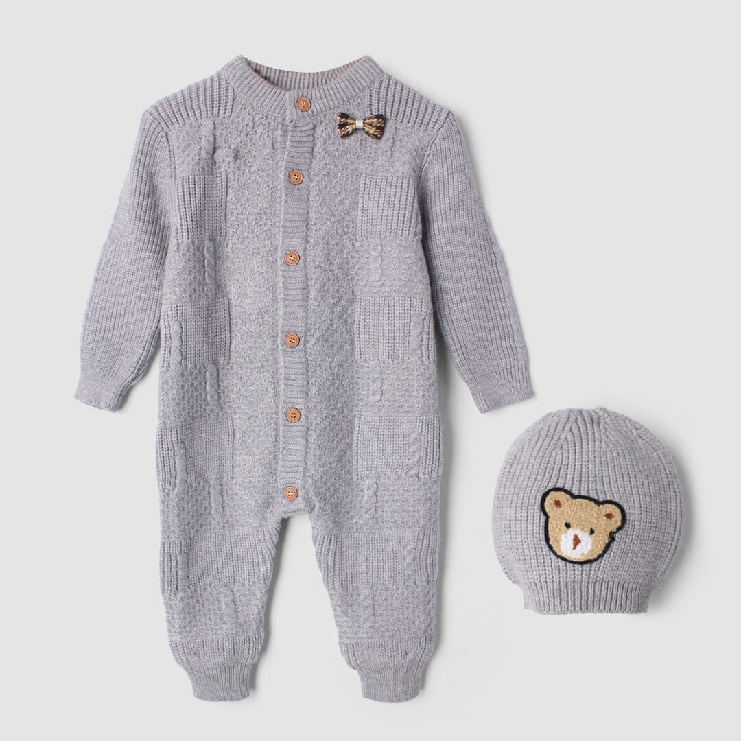 Inspire Grey Themed Winter Kids Romper Romper Iluvlittlepeople 0-3 Months Grey Winter
