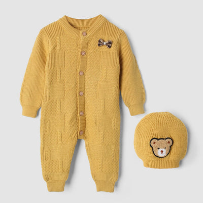 Creative Mustard Themed Winter Kids Romper Romper Iluvlittlepeople 0-3 Months Mustard Winter