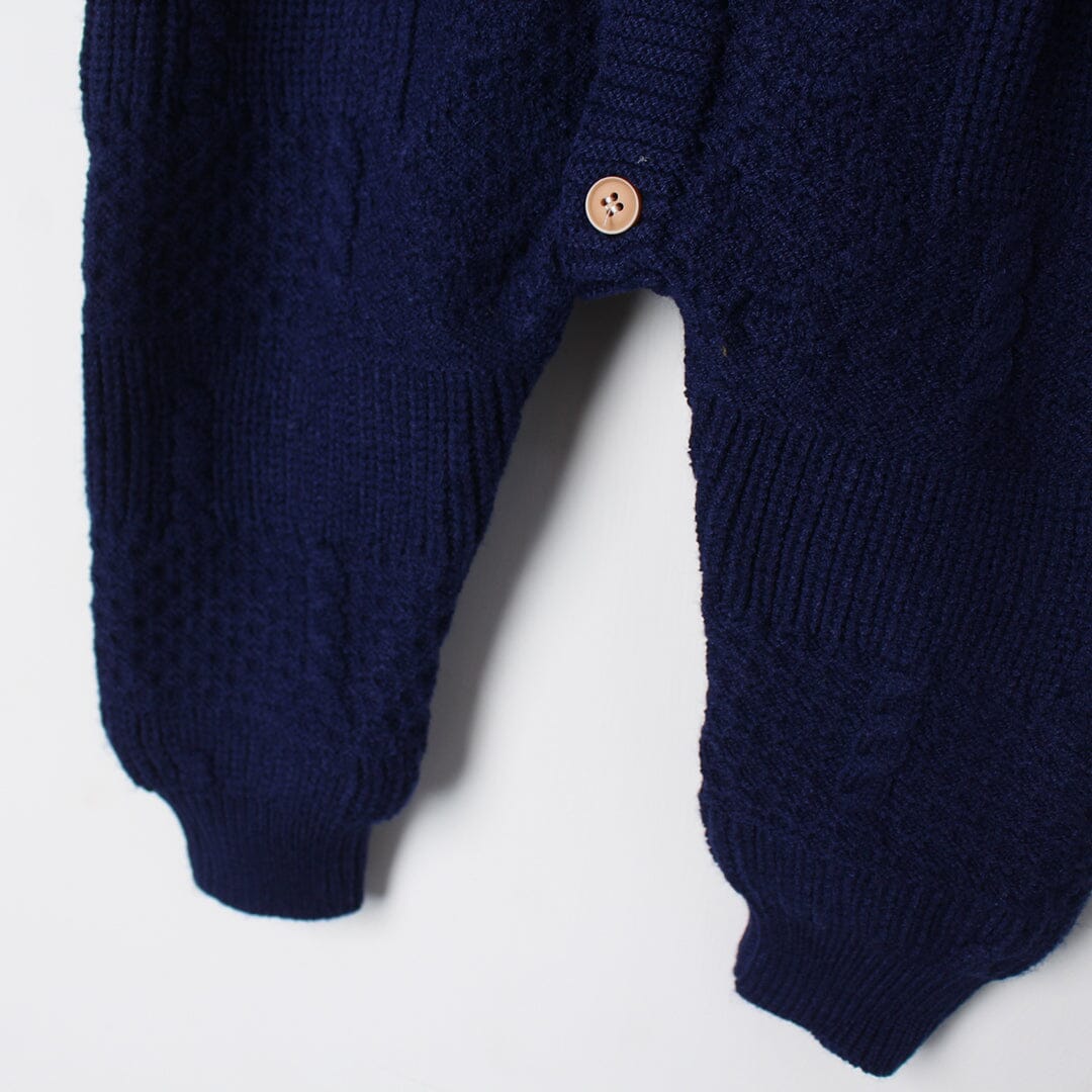 Stylish Blue Themed Winter Kids Romper Romper Iluvlittlepeople 