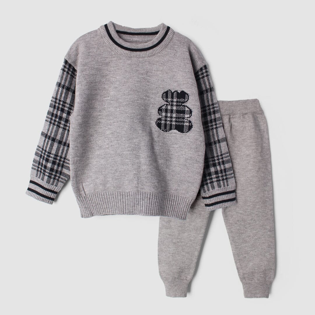 2Pc Desire Grey Themed For Kids 2Pc Set Iluvlittlepeople 3-6 Months Winter Grey