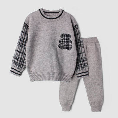 2Pc Desire Grey Themed For Kids 2Pc Set Iluvlittlepeople 3-6 Months Winter Grey