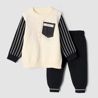 2Pc Admire Black Themed For Kids 2Pc Set Iluvlittlepeople 3-6 Months Winter Black