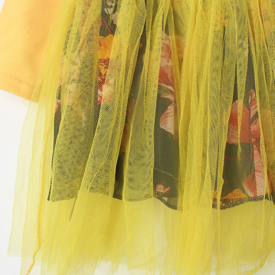 Amber Yellow Themed Little Girl Frock Set Frock Iluvlittlepeople 
