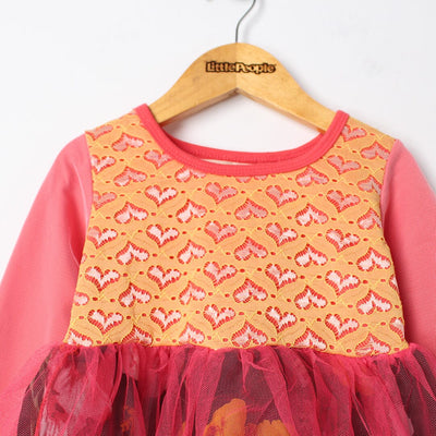 Desire Pink Themed Little Girl Frock Set Frock Iluvlittlepeople 