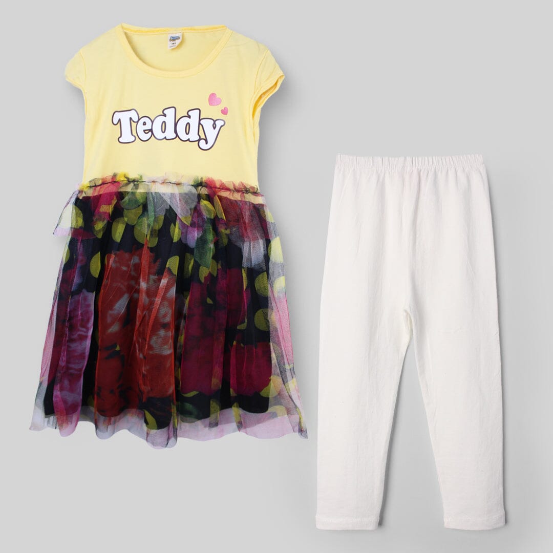 Inspired Yellow Themed Girls Frock Set Frock Iluvlittlepeople 2-3 Years Yellow Summer