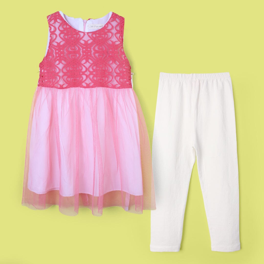 Sweet Pink Themed Girls Frock Set Frock Iluvlittlepeople 2-3 Years Pink Summer