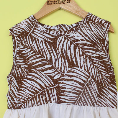 Smart Brown Themed Girls Frock Set Frock Iluvlittlepeople 