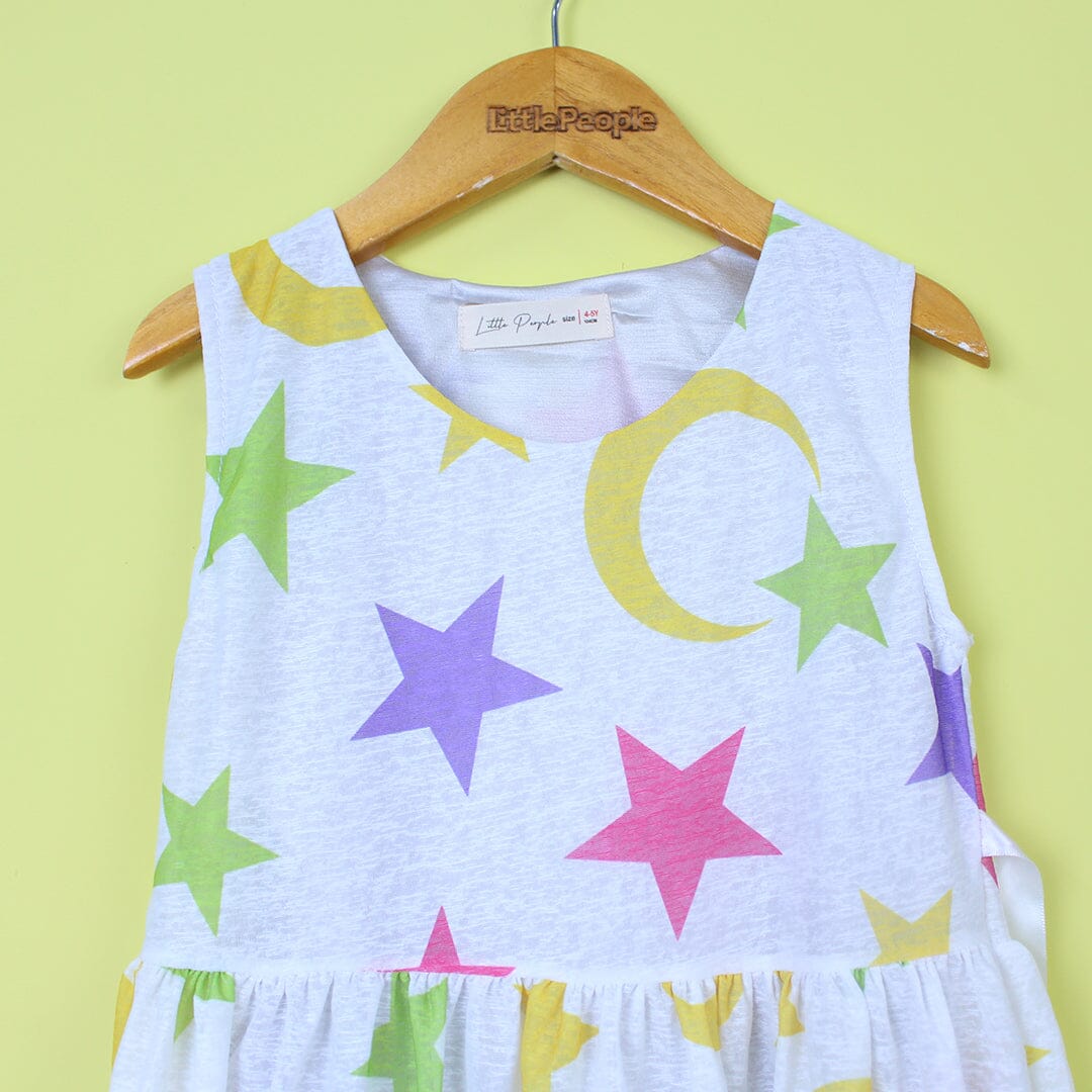 Modern White Themed Girls Frock Set Frock Iluvlittlepeople 