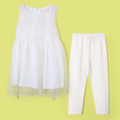 Refined White Themed Girls Frock Set Frock Iluvlittlepeople 2-3 Years White Summer