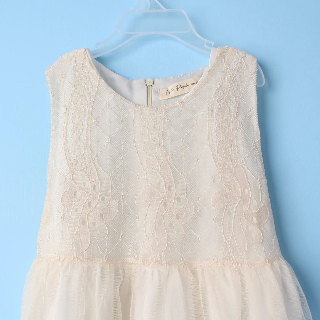 Polished White Themed Girls Frock Set Frock Iluvlittlepeople 