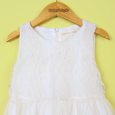 Refined White Themed Girls Frock Set Frock Iluvlittlepeople 
