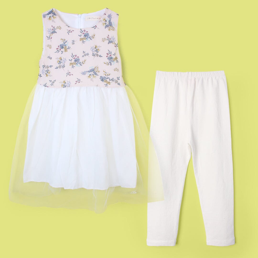 Elegant Beige Themed Girls Frock Set Frock Iluvlittlepeople 2-3 Years Beige Summer
