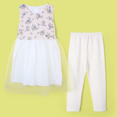 Elegant Beige Themed Girls Frock Set Frock Iluvlittlepeople 2-3 Years Beige Summer
