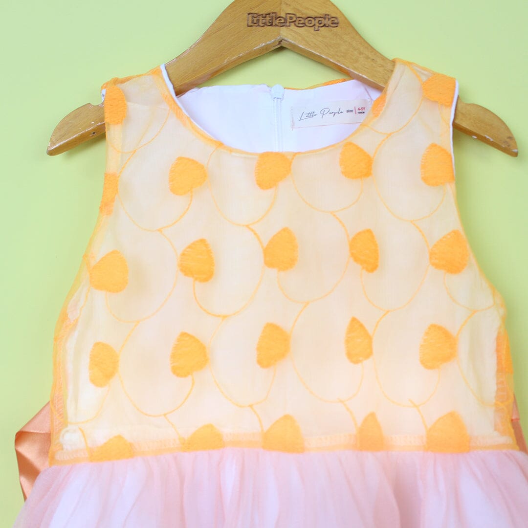 Sober Orange Themed Girls Frock Set Frock Iluvlittlepeople 