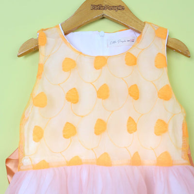 Sober Orange Themed Girls Frock Set Frock Iluvlittlepeople 