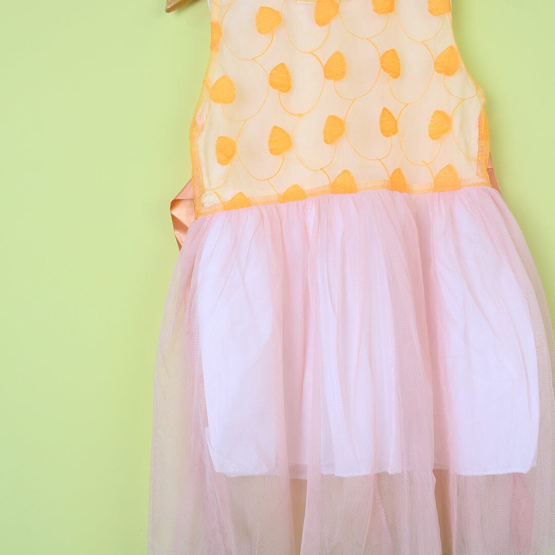 Sober Orange Themed Girls Frock Set Frock Iluvlittlepeople 