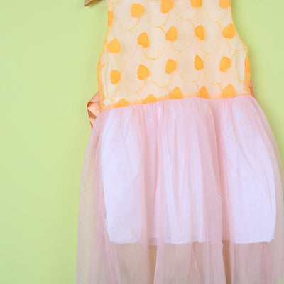 Sober Orange Themed Girls Frock Set Frock Iluvlittlepeople 