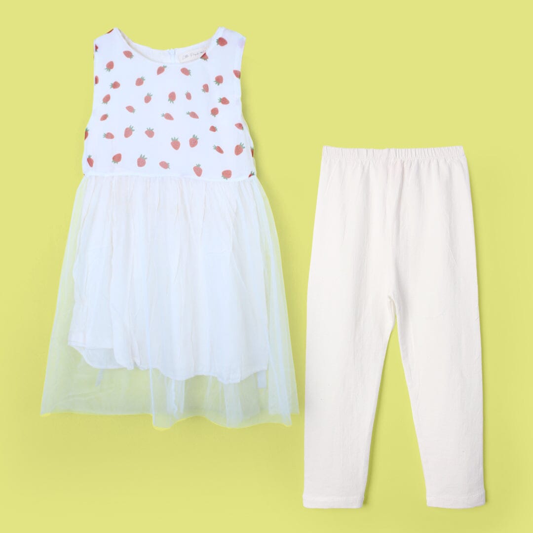 Polished White Themed Girls Frock Set Frock Iluvlittlepeople 2-3 Years White Summer