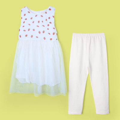 Polished White Themed Girls Frock Set Frock Iluvlittlepeople 2-3 Years White Summer