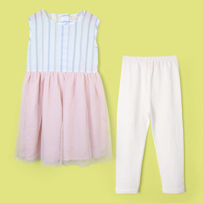Smart Pink Themed Girls Frock Set Frock Iluvlittlepeople 2-3 Years Pink Summer