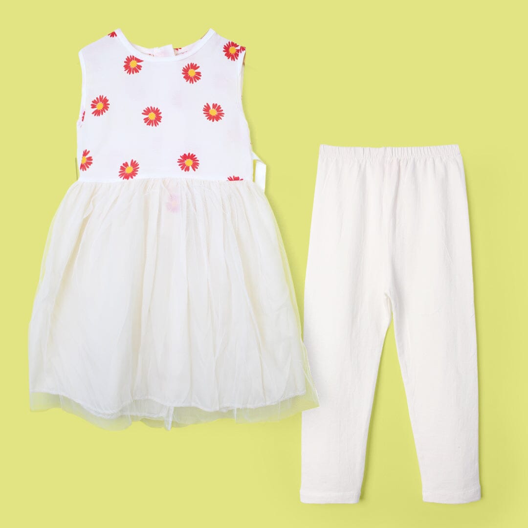 Polished White Themed Girls Frock Set Frock Iluvlittlepeople 2-3 Years White Summer