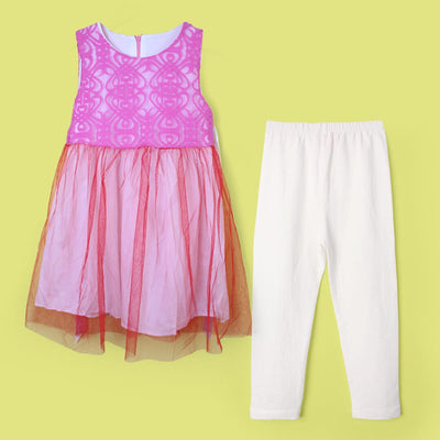 Sweet Pink Themed Girls Frock Set Frock Iluvlittlepeople 2-3 Years Pink Summer