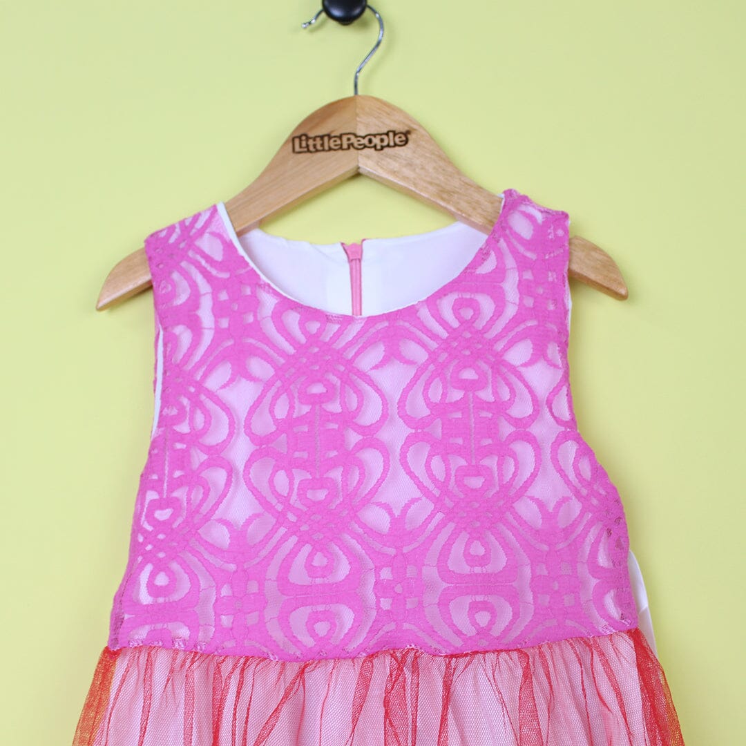Sweet Pink Themed Girls Frock Set Frock Iluvlittlepeople 
