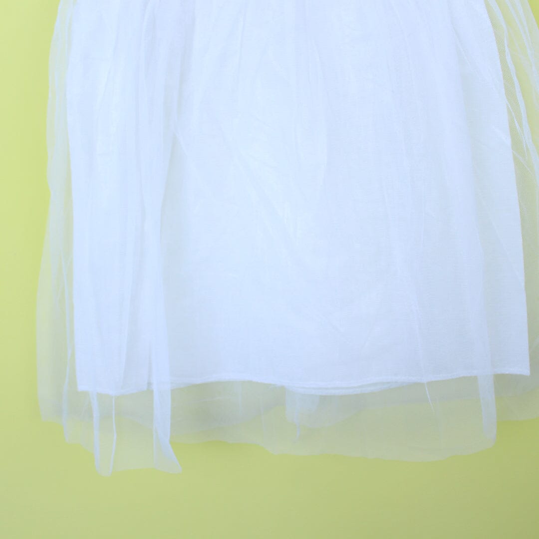 Stylish White Themed Girls Frock Set Frock Iluvlittlepeople 
