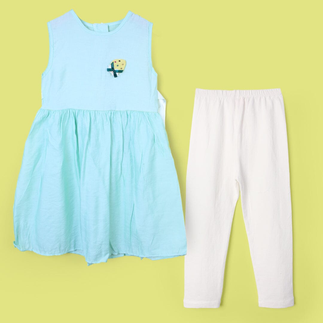 Decent Aqua Themed Girls Frock Set Frock Iluvlittlepeople 2-3 Years Aqua Summer
