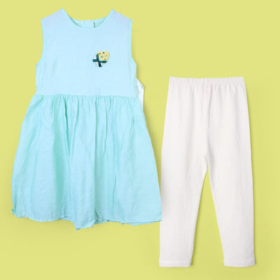 Decent Aqua Themed Girls Frock Set Frock Iluvlittlepeople 2-3 Years Aqua Summer