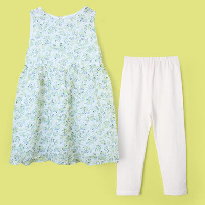 Sober Creamy White Themed Girls Frock Set Frock Iluvlittlepeople 2-3 Years Creamy White Summer