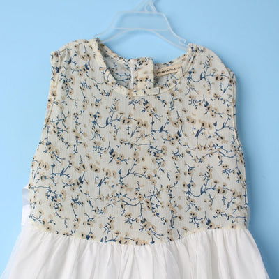 Stylish Beige Themed Girls Frock Set Frock Iluvlittlepeople 