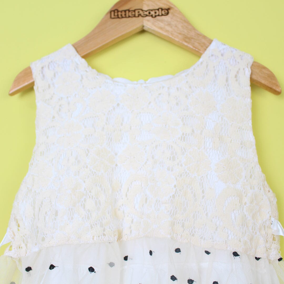 Refined White Themed Girls Frock Set Frock Iluvlittlepeople 