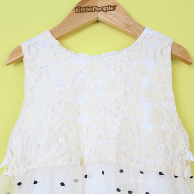 Refined White Themed Girls Frock Set Frock Iluvlittlepeople 
