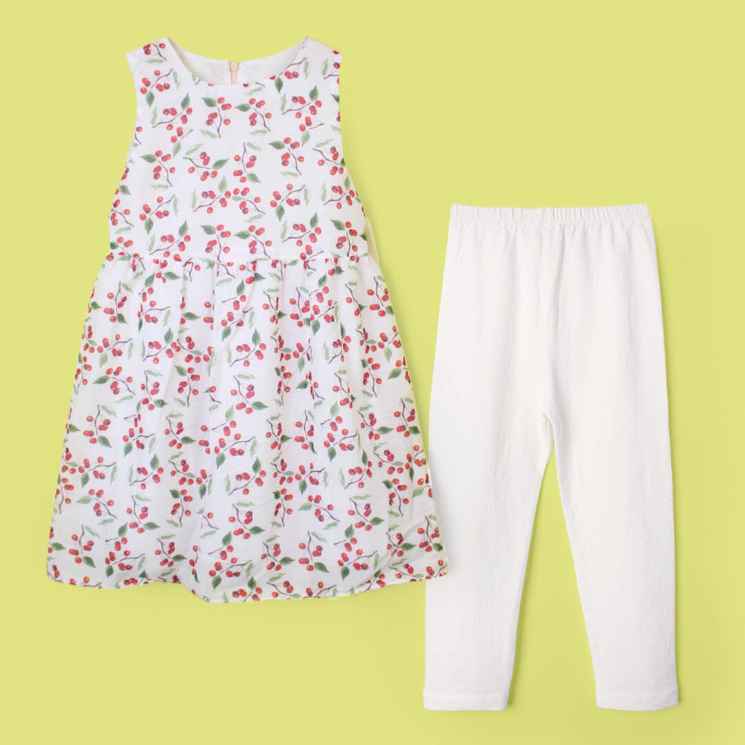 Stylish White Themed Girls Frock Set Frock Iluvlittlepeople 2-3 Years White Summer