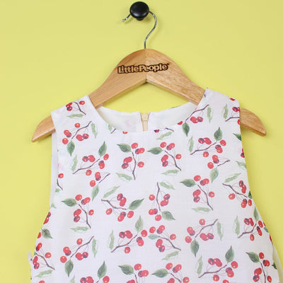 Stylish White Themed Girls Frock Set Frock Iluvlittlepeople 