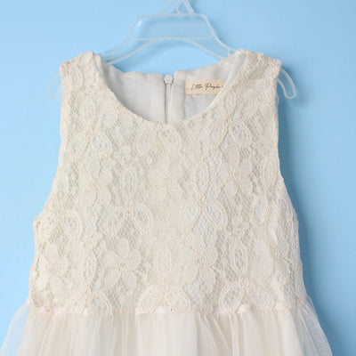 Stylish White Themed Girls Frock Set Frock Iluvlittlepeople 