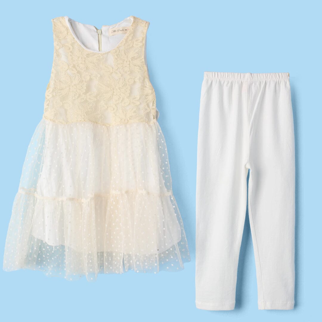 Classic White Themed Girls Frock Set Frock Iluvlittlepeople 2-3 Years White Summer