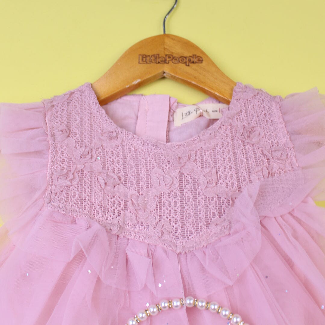 Delighted Pink Little Girl Frock Frock Iluvlittlepeople 