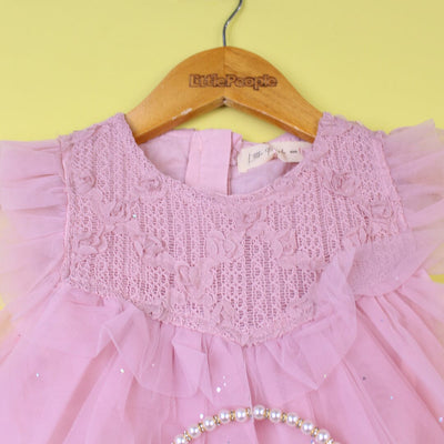 Delighted Pink Little Girl Frock Frock Iluvlittlepeople 