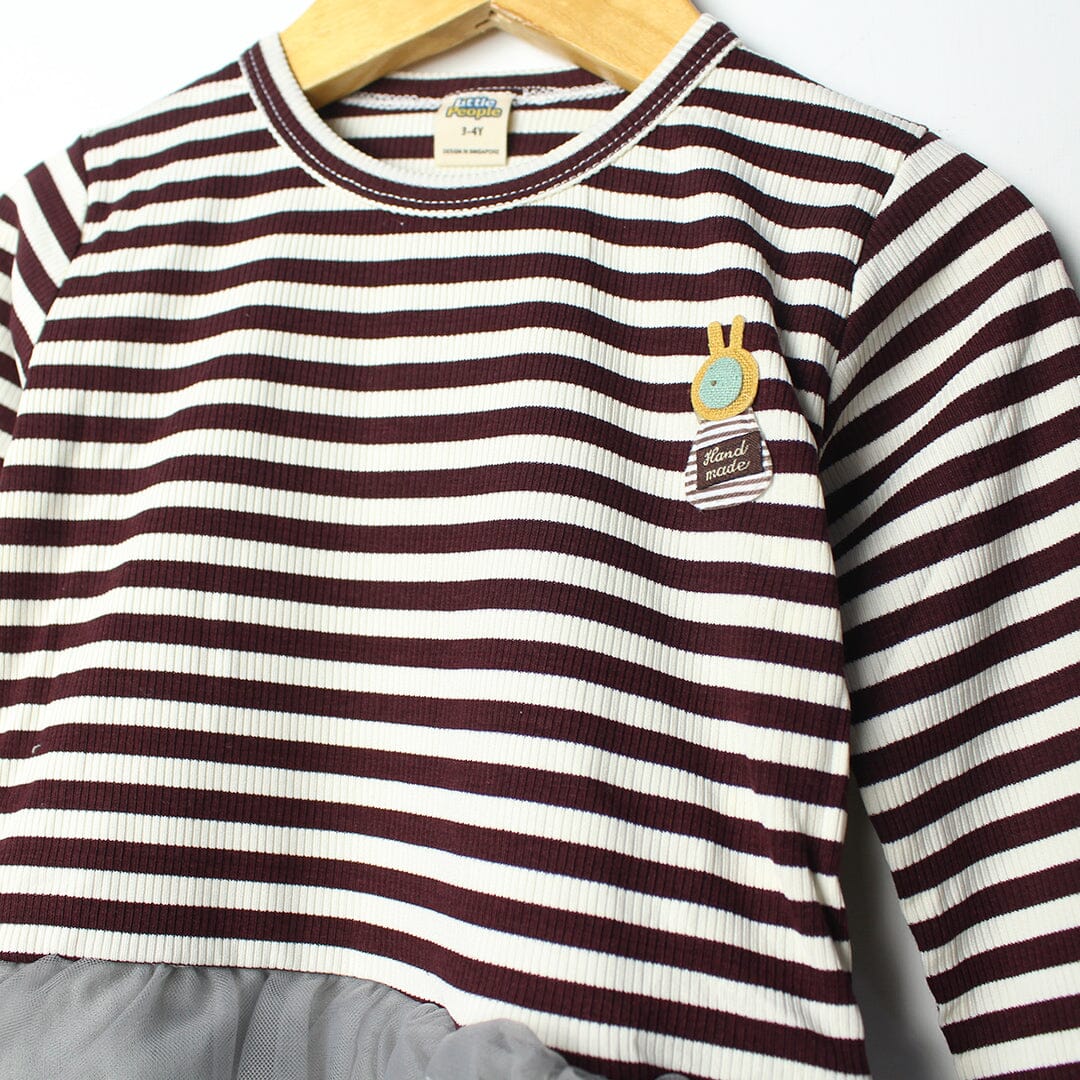 Stylish Maroon Themed Little Girl Frock Frock Iluvlittlepeople 