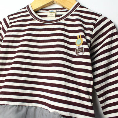 Stylish Maroon Themed Little Girl Frock Frock Iluvlittlepeople 