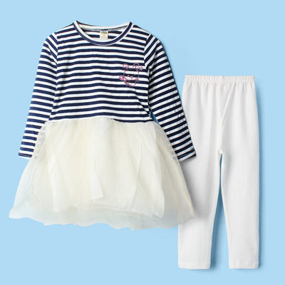 Azure Blue Themed Little Girl Frock Frock Iluvlittlepeople 2-3 Years Blue Winter