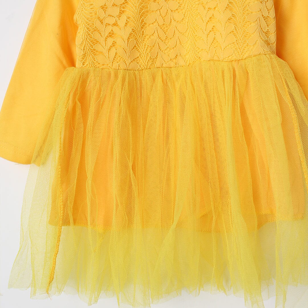 Stylish Yellow Themed Little Girl Frock Set Frock Iluvlittlepeople 
