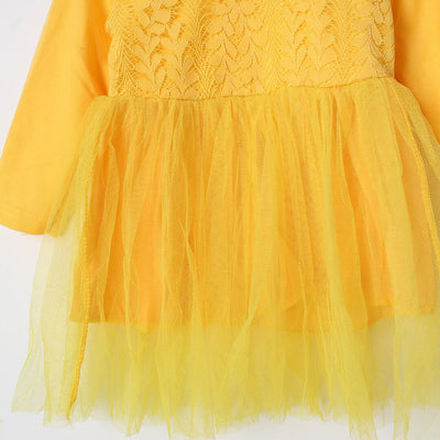 Stylish Yellow Themed Little Girl Frock Set Frock Iluvlittlepeople 