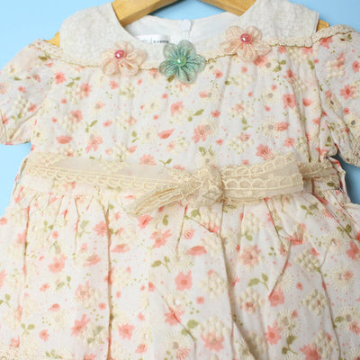 Delighted Off White Little Girl Frock Set Frock Iluvlittlepeople 