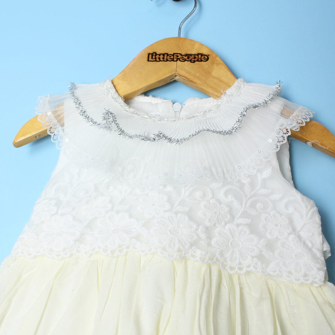 Sober Off White Little Girl Frock Set Frock Iluvlittlepeople 