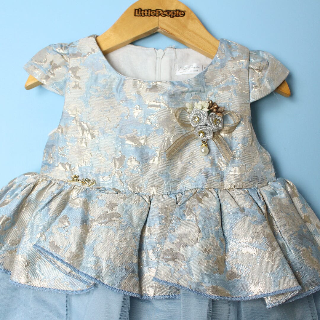 Delicious Blue Little Girl Frock Frock Iluvlittlepeople 