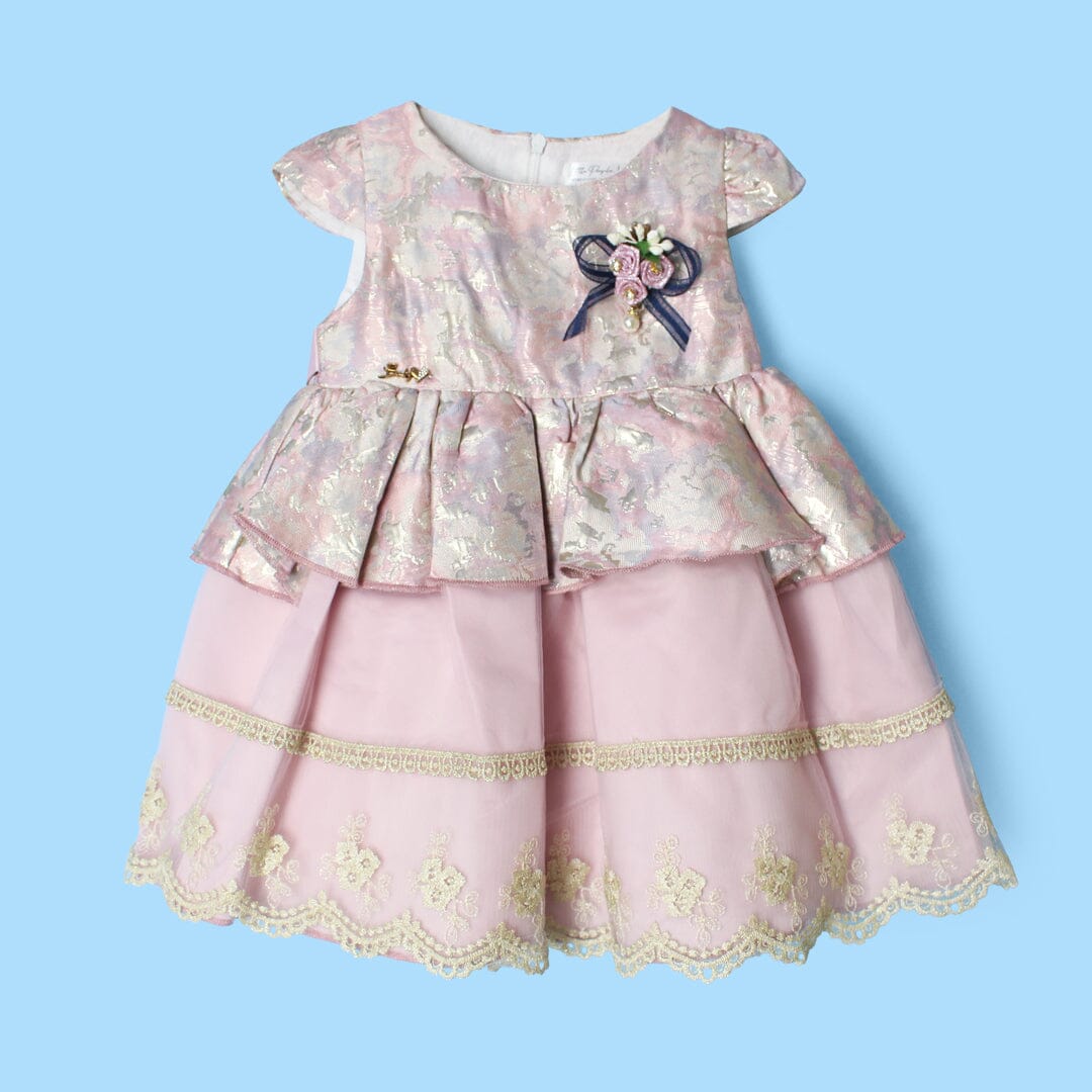 Delicious Pink Little Girl Frock Frock Iluvlittlepeople 6-9 Months Pink Summer